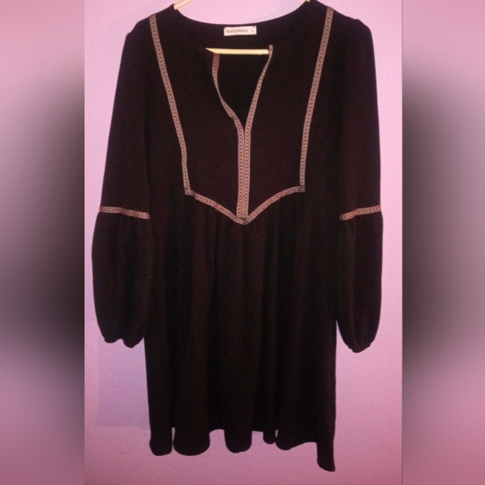 Embroidered Mini Dress Rustty Dustty Brand Women's Sz Large